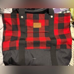 Eddie Bauer new Red and Black Plaid Tote Bag
